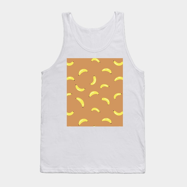 Simple Fruit fruity Banana Summer Pattern Tank Top by NJORDUR